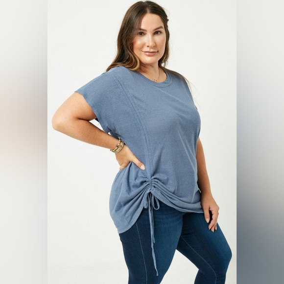 T-Shirt with Adjustable Cinched Drawstring Detail - 3XL - Picture 4 of 7